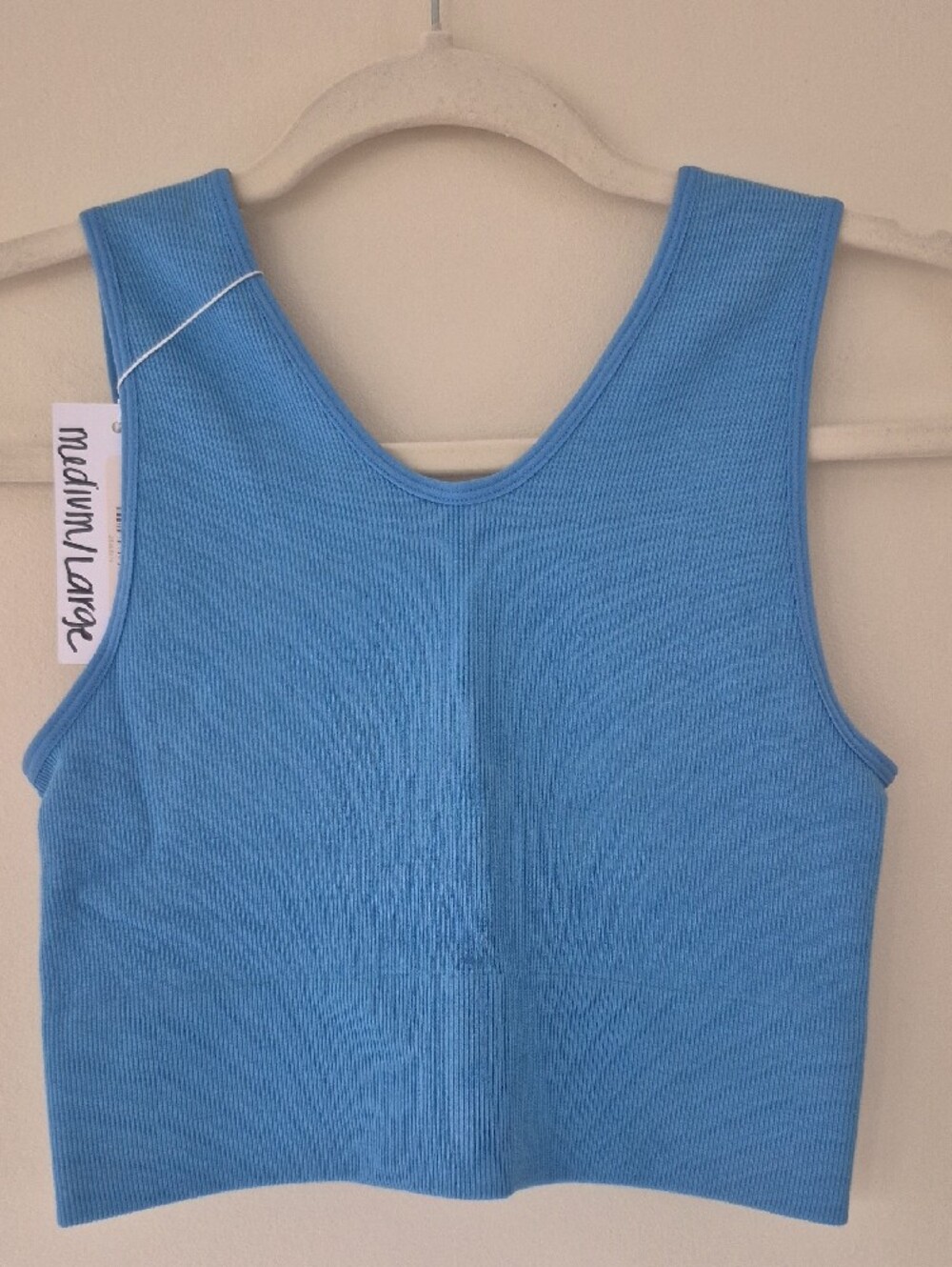 By Together Blue Ribbed Crop Top - Picture 3 of 6